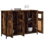 Credenza Rovere Fumo 100x35x70 cm in Legno Multistrato