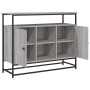 Credenza Grigio Sonoma 100x35x80 cm in Legno Multistrato