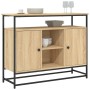 Credenza Rovere Sonoma 100x35x80 cm in Legno Multistrato