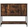 Credenza Rovere Fumo 100x36x85 cm in Legno Multistrato