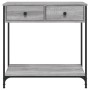 Tavolino Consolle Grigio Sonoma 75x34,5x75cm Legno Multistrato