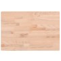 Piano Tavolo 60x40x2,5cm Rettangolare Legno Massello di Faggio