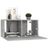 Mobili TV 4 pz Grigio Cemento 60x30x30 cm in Legno Multistrato