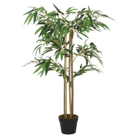 Albero Bambù Artificiale 760 Foglie 120 cm Verde