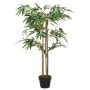 Albero Bambù Artificiale 760 Foglie 120 cm Verde