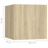 Set di Mobili TV 10 pz Rovere Sonoma in Legno Multistrato