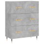 Credenza Grigio Cemento 69,5x34x180 cm in Legno Multistrato