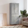 Credenza Grigio Sonoma 69,5x34x180 cm in Legno Multistrato