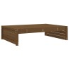 Set Salotto da Giardino 6 pz Miele in Legno Massello di Pino