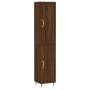 Credenza Rovere Marrone 34,5x34x180 cm in Legno Multistrato
