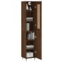Credenza Rovere Marrone 34,5x34x180 cm in Legno Multistrato