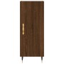 Credenza Rovere Marrone 34,5x34x180 cm in Legno Multistrato