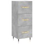 Credenza Grigio Cemento 34,5x34x180 cm in Legno Multistrato