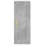 Credenza Grigio Cemento 34,5x34x180 cm in Legno Multistrato