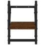 Mensole a Parete con Aste 2pz Rovere Marrone 20x25x30 cm