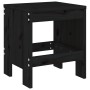 Set da Bistrot da Giardino 3 pz Nero in Legno Massello di Pino