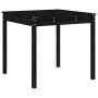 Set da Bistrot da Giardino 3 pz Nero in Legno Massello di Pino