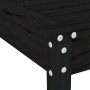 Set da Bistrot da Giardino 3 pz Nero in Legno Massello di Pino