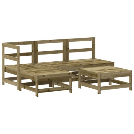 Set Salotto da Giardino 5 pz in Legno Impregnato di Pino