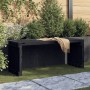 Panca Giardino Estensibile Nera 212,5x40,5x45cm Massello Pino