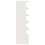 Scarpiera Bianca 52x30x104 cm Legno Massello di Pino