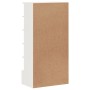 Scarpiera Bianca 52x30x104 cm Legno Massello di Pino