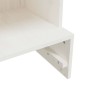 Scarpiera Bianca 52x30x104 cm Legno Massello di Pino