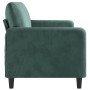 Divano a 3 Posti Verde Scuro 180 cm in Velluto