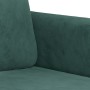 Divano a 3 Posti Verde Scuro 180 cm in Velluto