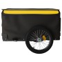 Rimorchio da Bici Nero e Giallo 45 kg in Ferro