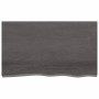 Ripiano Muro Marrone Scuro 100x60x2 cm Massello Rovere Trattato