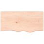 Ripiano a Parete 80x40x2 cm Legno Massello Rovere Non Trattato