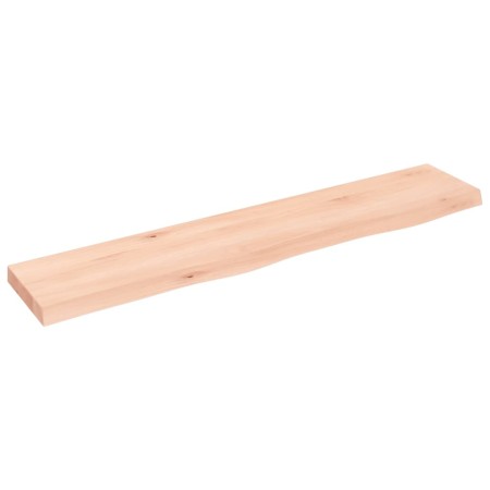 Ripiano a Parete 100x20x4 cm Legno Massello Rovere Non Trattato