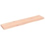 Ripiano a Parete 100x20x4 cm Legno Massello Rovere Non Trattato