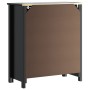 Mobile da Bagno BERG Nero 69,5x34x80 cm Legno Massello di Pino
