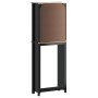 Portaoggetti Sopra WC BERG Nero 60x27x164,5 cm Legno Massello