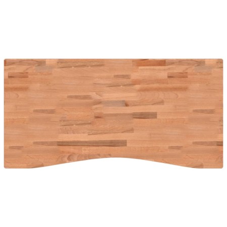 Piano per Scrivania 110x(50-55)x2,5 cm Legno Massello di Faggio