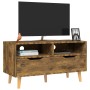 Mobile Porta TV Rovere Fumo 90x40x48,5 cm Legno Multistrato