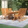 Set Mobili da Pranzo per Giardino 7 pz Legno Massello di Acacia