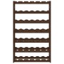 Portabottiglie per 42 Bottiglie Marrone Legno Massello di Pino
