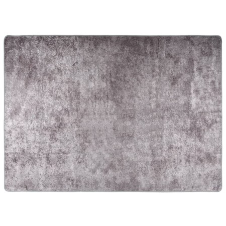 Tappeto Lavabile Grigio 150x230 cm Antiscivolo