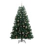 Albero Natale Incernierato con 300 LED e Palline 240 cm