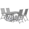 Set da Pranzo per Giardino 5 pz in Legno Massello di Acacia