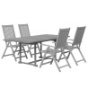 Set da Pranzo per Giardino 5 pz in Legno Massello di Acacia