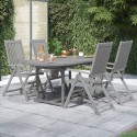 Set da Pranzo per Giardino 5 pz in Legno Massello di Acacia