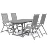 Set da Pranzo per Giardino 5 pz in Legno Massello di Acacia