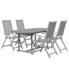 Set da Pranzo per Giardino 5 pz in Legno Massello di Acacia