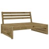 Set Salotto da Giardino 4 pz in Legno Impregnato di Pino