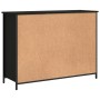 Credenza Nera 100x35x75 cm in Legno Multistrato