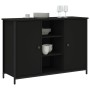 Credenza Nera 100x35x70 cm in Legno Multistrato